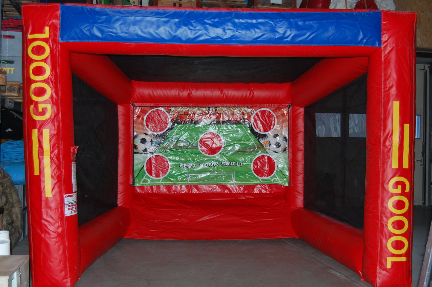 Fussball Torwand rot m. prof. Speedmess.