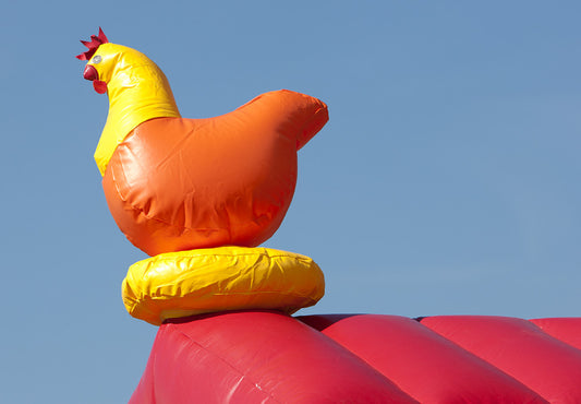 Hüpfburg Bauernhof mit Rutsche